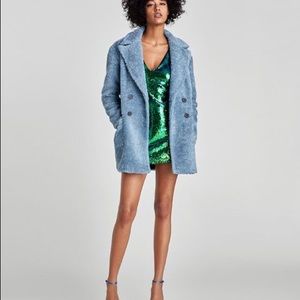 ZARA green sequined dress